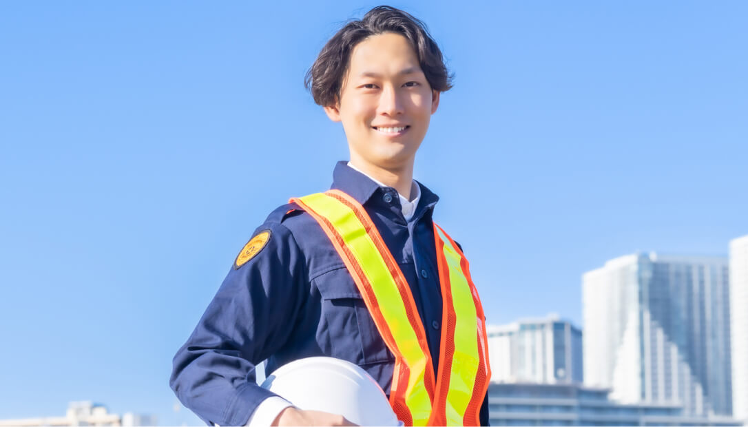 笑顔の作業員