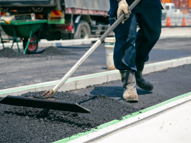 道路工事の様子